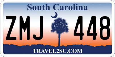 SC license plate ZMJ448
