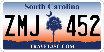 SC license plate ZMJ452
