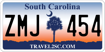 SC license plate ZMJ454