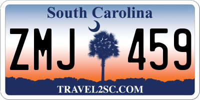 SC license plate ZMJ459