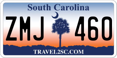 SC license plate ZMJ460