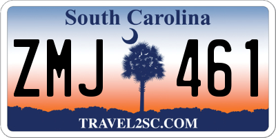 SC license plate ZMJ461