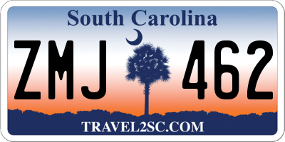 SC license plate ZMJ462