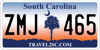 SC license plate ZMJ465