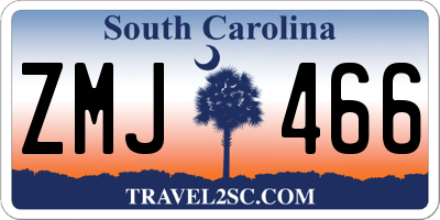 SC license plate ZMJ466