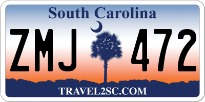 SC license plate ZMJ472