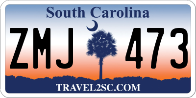SC license plate ZMJ473