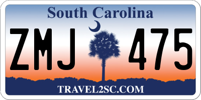 SC license plate ZMJ475