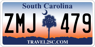 SC license plate ZMJ479