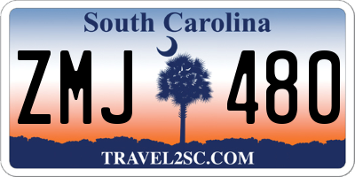 SC license plate ZMJ480