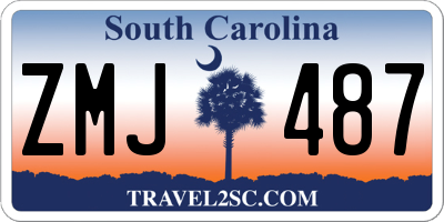 SC license plate ZMJ487