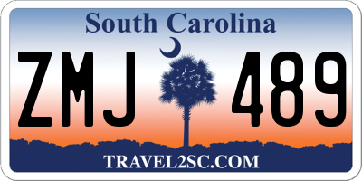 SC license plate ZMJ489