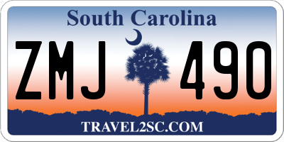 SC license plate ZMJ490