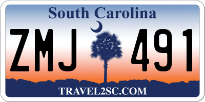 SC license plate ZMJ491