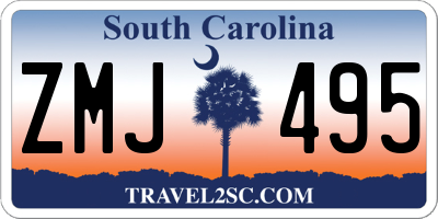 SC license plate ZMJ495