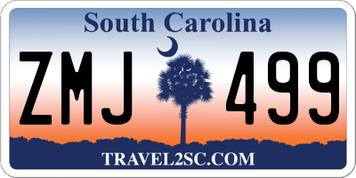 SC license plate ZMJ499