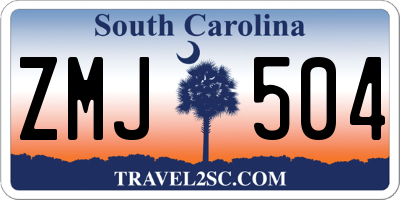 SC license plate ZMJ504