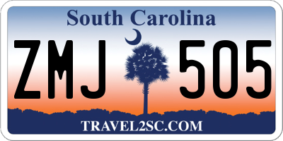 SC license plate ZMJ505