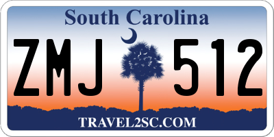 SC license plate ZMJ512