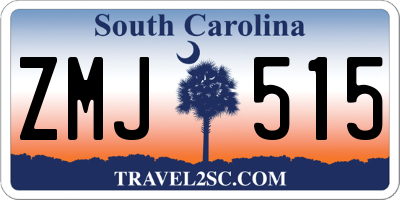 SC license plate ZMJ515