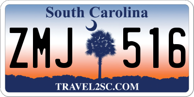 SC license plate ZMJ516