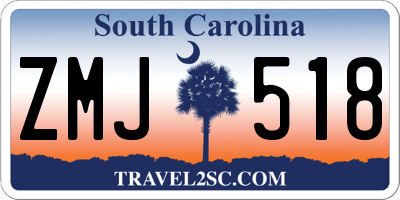 SC license plate ZMJ518