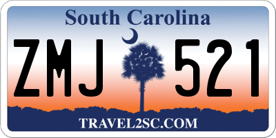 SC license plate ZMJ521