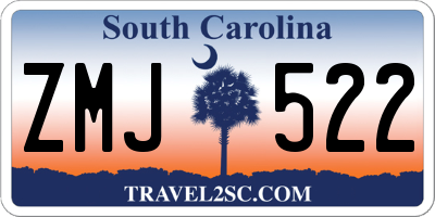 SC license plate ZMJ522