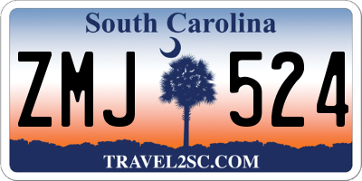 SC license plate ZMJ524