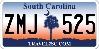 SC license plate ZMJ525