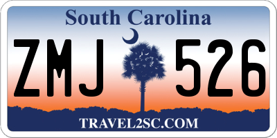 SC license plate ZMJ526