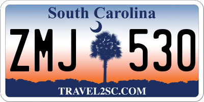 SC license plate ZMJ530
