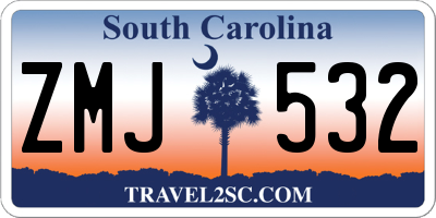 SC license plate ZMJ532