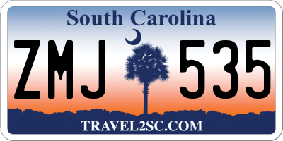 SC license plate ZMJ535