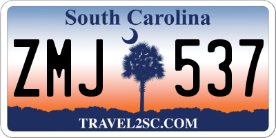 SC license plate ZMJ537