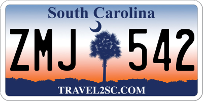 SC license plate ZMJ542
