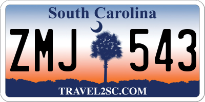 SC license plate ZMJ543