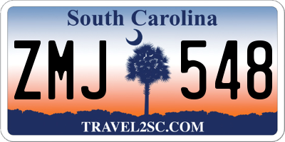 SC license plate ZMJ548