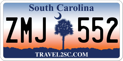 SC license plate ZMJ552