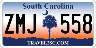 SC license plate ZMJ558