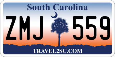 SC license plate ZMJ559
