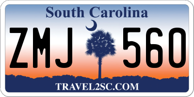 SC license plate ZMJ560
