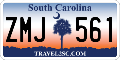SC license plate ZMJ561
