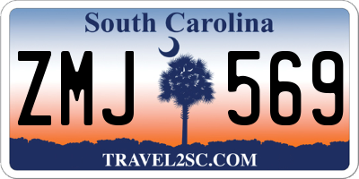 SC license plate ZMJ569