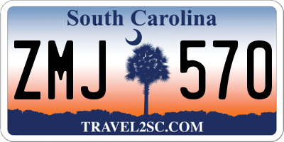 SC license plate ZMJ570