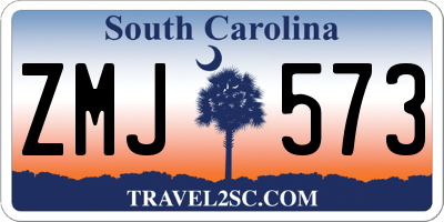 SC license plate ZMJ573