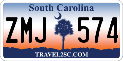 SC license plate ZMJ574