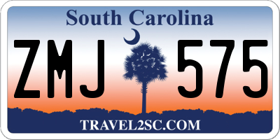 SC license plate ZMJ575