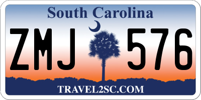 SC license plate ZMJ576