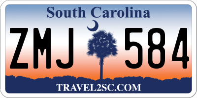 SC license plate ZMJ584